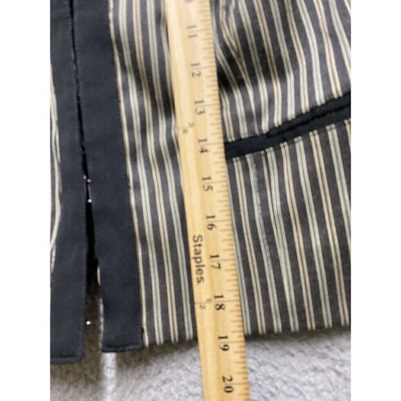 Isaac Mizrahi  Size Small Gray Striped Cropped Blazer Jacket - Picture 7 of 9